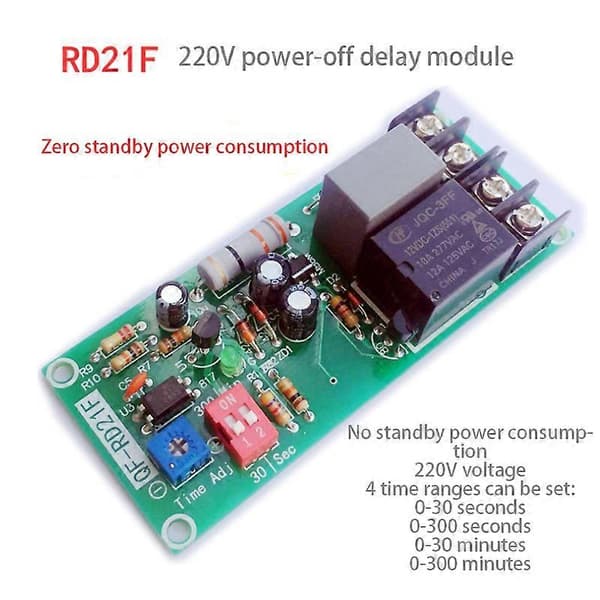 AC100V-220V Justerbart Timer Kontrol Relæ Modul Sluk Forsinkelse Switch Board til Emhætte Mr22