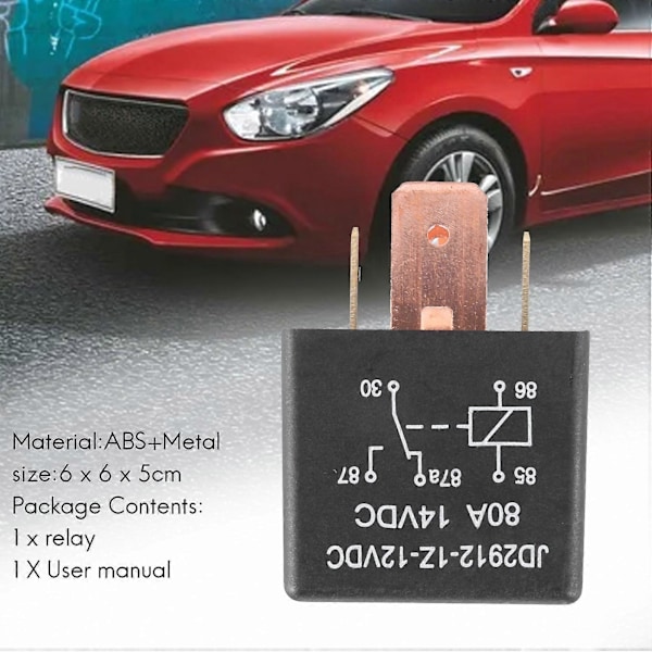 80A DC 12V 5-nastainen DIY-virtarele autoihin, kuorma-autoihin ja ajoneuvoihin