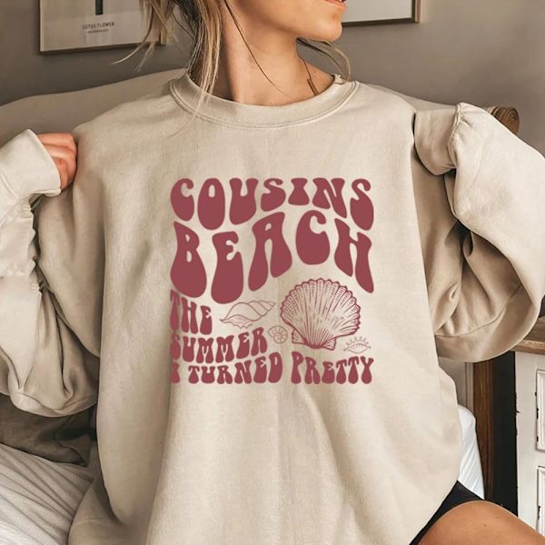 Cousins Beach Genser Retro The Summer I Turned Pretty Cousins Beach North Carolina Hettegenser Jeremiah Fisher TV-serie Genser Khaki M