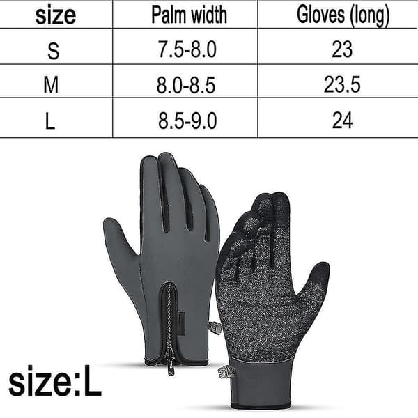 Opgraderede Touch Screen Handsker Skridsikre Vinterhandsker Silikone Style1