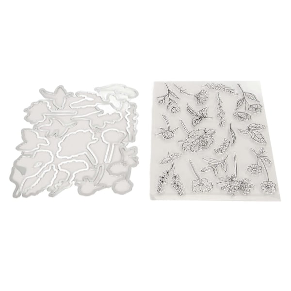 Klart Stempel Blomster Blader Stil Klar Sikker Gjenbrukbar TPR Bred Anvendelse Transparent Stempel for Kort Konvoluttlaging