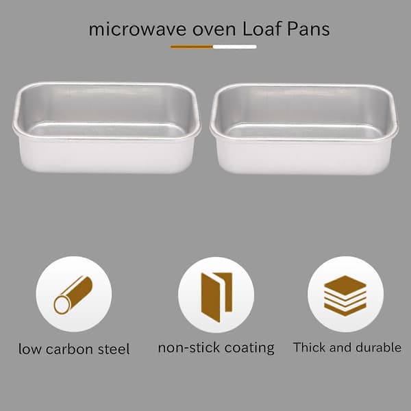 4 st Aluminiumlegering Limpa Form Rektangulär Non-Stick Brödformar Köksmatplats Bar S