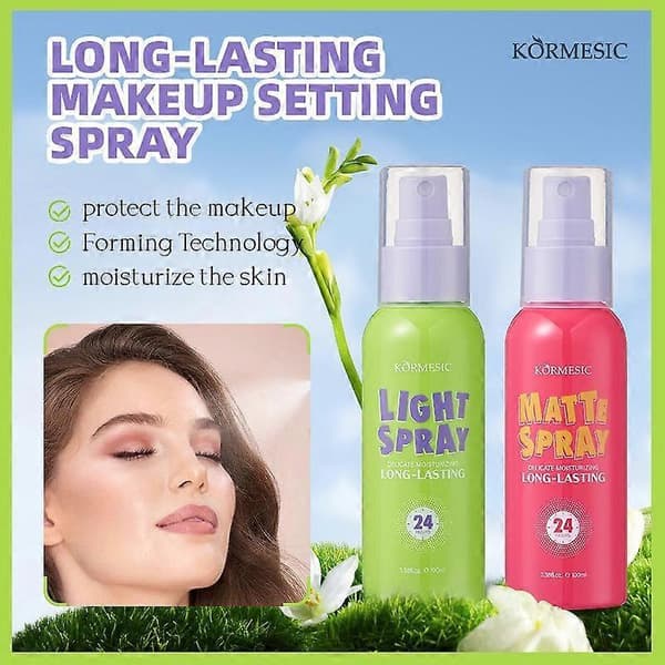 KORMESIC Makeup Setting Spray - Vattentät, Oljekontroll, 12H green