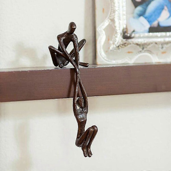 Heminredning Resin Skulptur Ornament Par Figurin Man Lyfter Kvinna