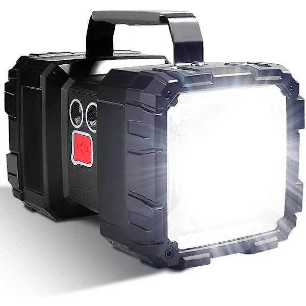 Genopladelig LED Lommelygte Super Lang Standby Høj Effekt Campinglys Super Lys Tilstand Lys med USB Power Bank Output, 60W