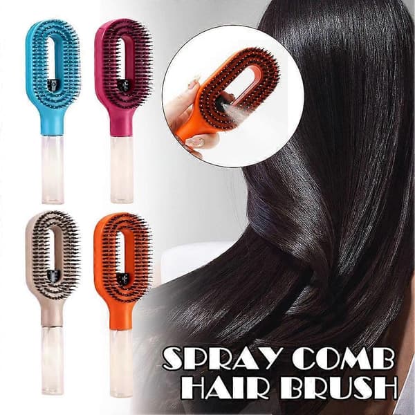 Spraykam Hårbørste - Integrert Sprayflaske & Flokeløsning black