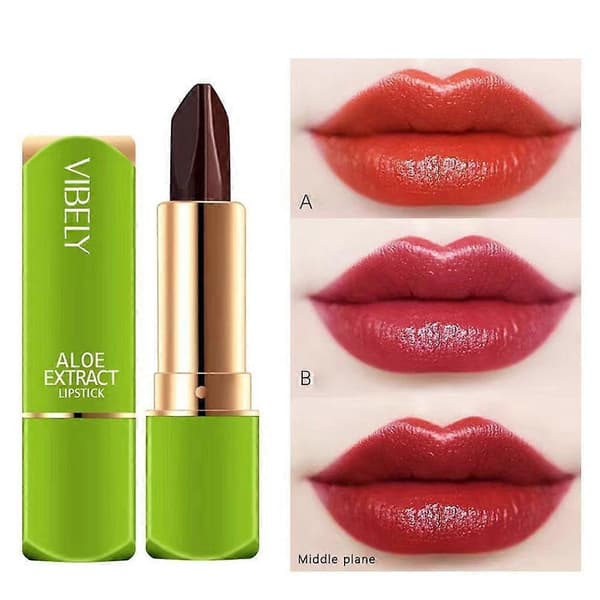 Aloe vera three-color lipstick moisturizing color-changing lipstick