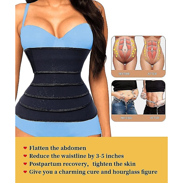 Taljetræner til kvinder Maveindpakning Taljetrimmer Bælte Slankende Body Shaper Plus Size