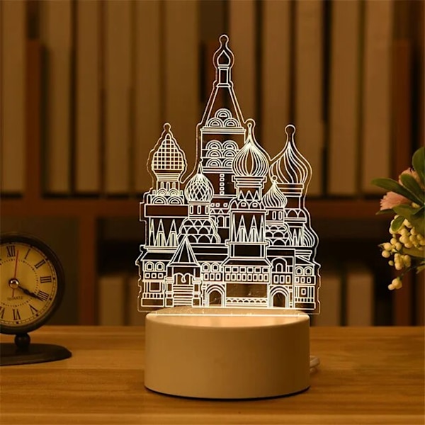 Romantisk Kjærlighet 3D Akryl LED Lampe for Hjem Barnas Nattlys Bordlampe Julebord Dekor Valentinsdag Nattbordslampe chengbao