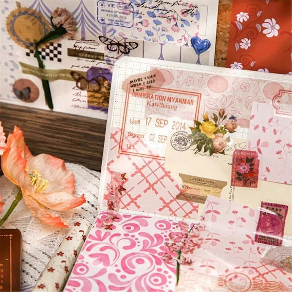 500 stk. Multi Style Deco Skrivesaker Skrivepapir Junk Journal Etikett Scrapbooking Materiale