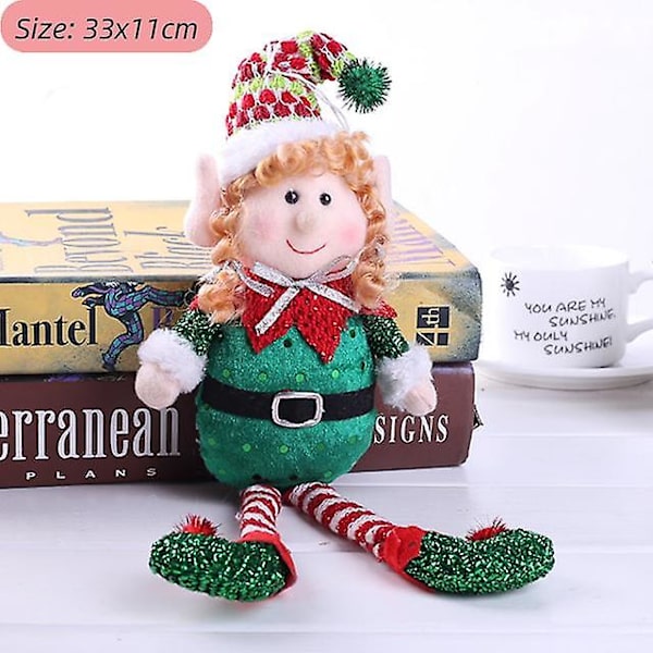 Nyår Jul Tomtedocka Barn Present Julgransdekor Plysch Ängel Hänge Juldekor 2023 Navidad Heminredning QYboy  B