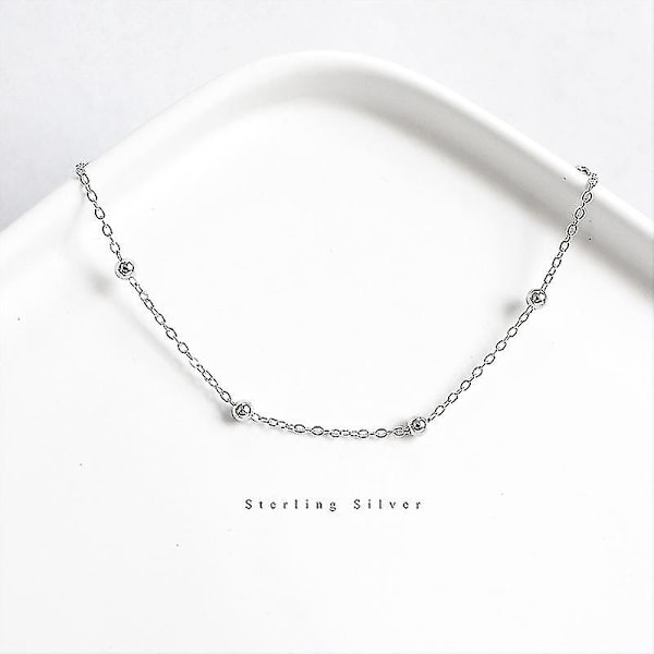 925 Sterling Sølv Ankelkæde Multilayer Ankelkæder Til Kvinder Satellit, Stjerne, Kors, Cirkel, Sommerfugl, Dråbe, Oval Disk Lagdelt Ankelkæde Strand Je