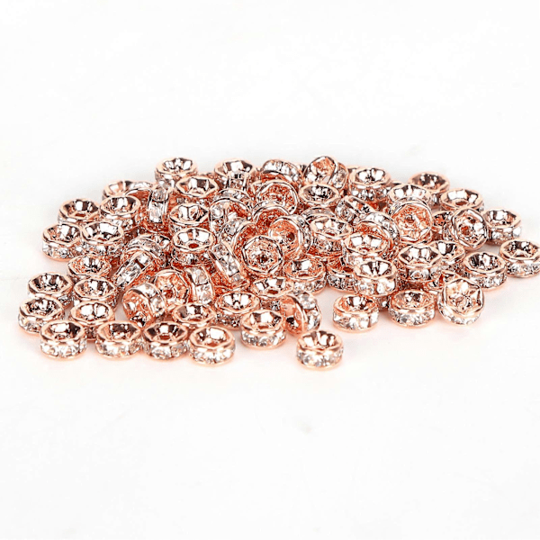200st Distanspärlor Rak Kant Diamant DIY Armband Halsband Smyckestillverkning Tillbehör 5mm