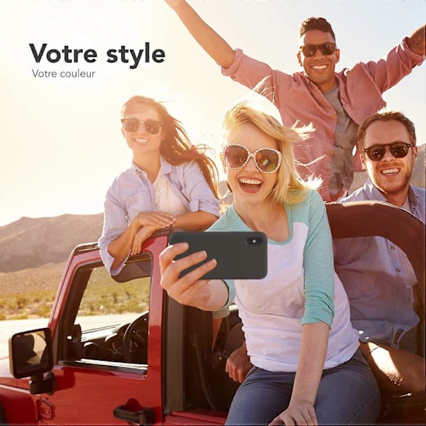 2 Premium silikonikuorta yhteensopiva iPhone X / XS -puhelimien kanssa, ohut suojakuori