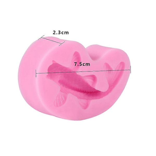 3D Fiskeform Silikone Fondant Kagedekorationsform