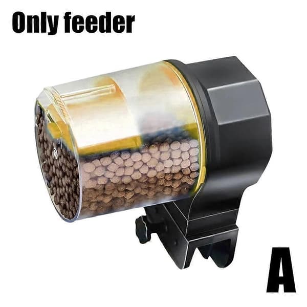 Automatisk fiskefoderautomat med timer til akvarium batteridrevet Yellow