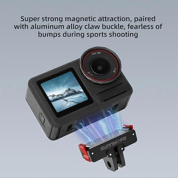 For OSMO ACTION 5 Pro Magnetic Quick Release Adapter Foldable Flat Expansion