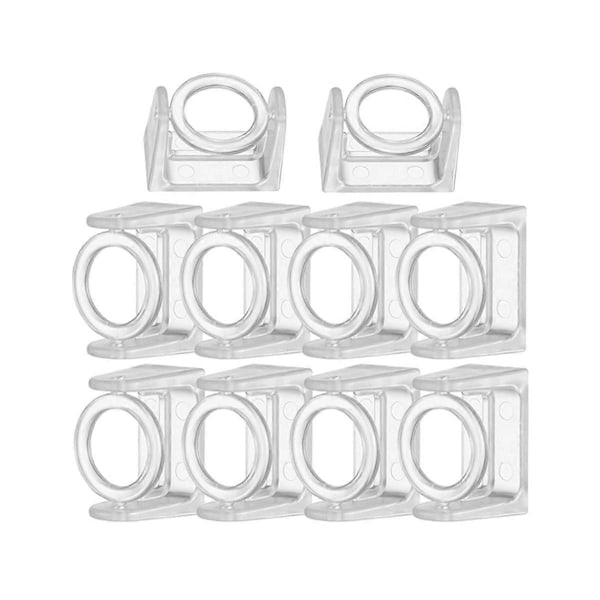 10 stk Gardinstang Kroker Holder Punch-Free Selvklebende Klesstang Brakett Klemme Dusjforheng H