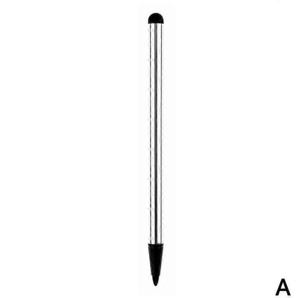 Touch Screen Stylus Pen - Kapacitiv & Resistiv Dobbelt Spids - Universal Tablet Telefon silver