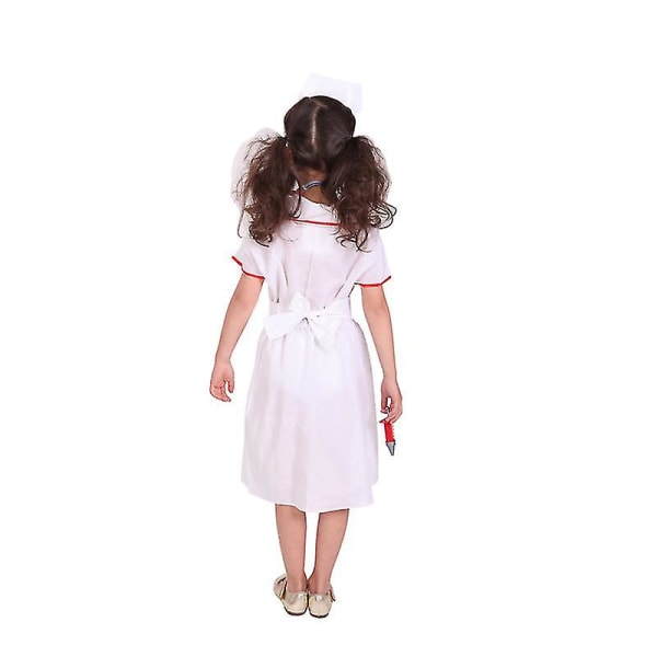 Simulering Læge Sygeplejerske Arbejde Børn Uniform Kjole Halloween Kostume Børn Cosplay Legetøj Sæt Fancy Fest Fødselsdag M 110-120cm