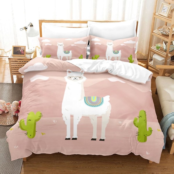C10 Cartoon Sheep 3d- printed Sängkläder Set Cover Quilt Cover Örngott Barn Present AU QUEEN 210x210cm