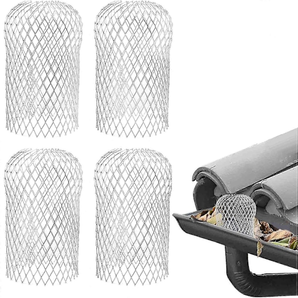 4 stk. tagrenderiste - Tagrendebeskytter i aluminium, udvidelig bladsi til tagrender - Yvan