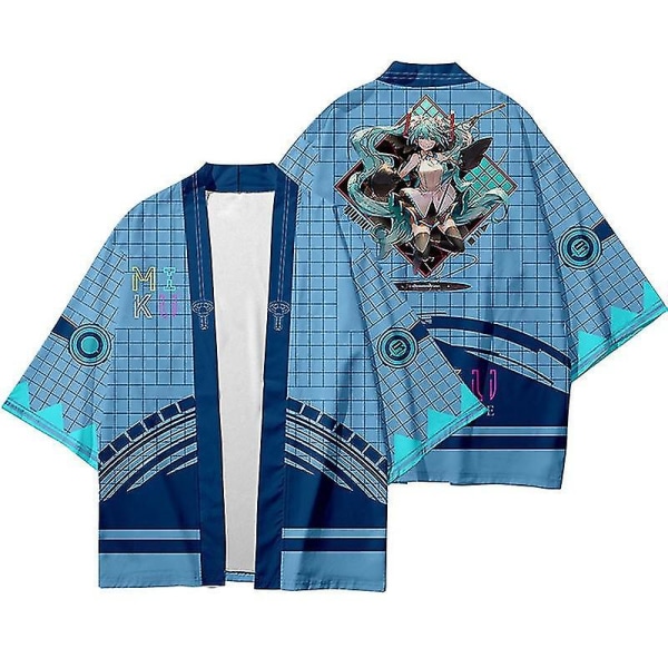 Uusi trendi Uudet puvut Japanilainen Miku Cosplay -asut Prinsessa Miku Naisten/Miesten Neuletakki Ulkovaatteet Top Haori Takki Yukata XS A