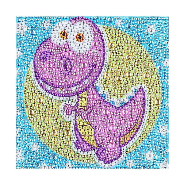 Diamantmaling Dinosaurmønster Barnehage Håndlaget DIY Håndverk Gave Hjemmedekorasjon