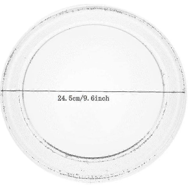 Mikrobølgeovn Glasplade Mikrobølge Glasplade Drejeskive Plade Udskiftning Flad Bund Glasbakke 24,5cm/9,6 Tommer (flad Bund)