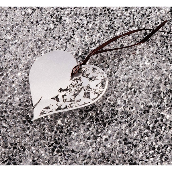 2000 stk. Dekorative Diamanter 6mm Fargeløse Diamantkrystaller Transparent Krystall Dekorative Steiner Borddekorasjon Diamantspredning Bryllup D