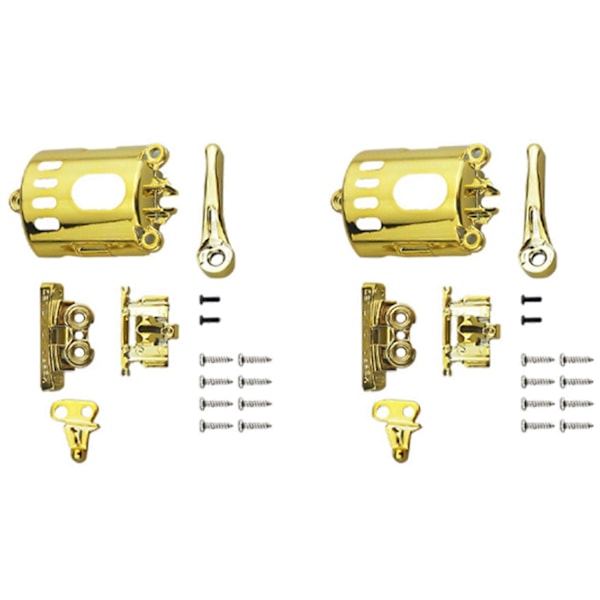 2X Clipper Modifierat Skal Hårklippare Hölje Skydd för Ersättningstillbehör 8148 8591 Kit Gyllene