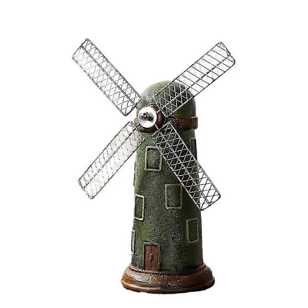 Sparebøsse Resin Sparegris Retro Sparebøsse Retro Sparekrukke Vindmølle Håndværk Holland Resin Håndværk Resin Sparebøsse, B-1