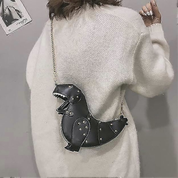 Dinosaurie Axelväskor, PU Stegosaurus CrossBody Väska för Flickor Kvinnor