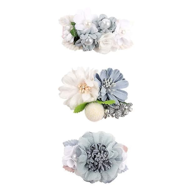 Simuleringsblomst Hårspenner Jenter Hårtilbehør (seksjon D) 3 stk. bd