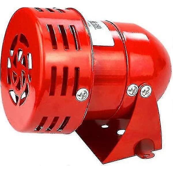 220V Kraftig Utendørs Alarm Sirene, 120dB Rød Motor LED Sirene Metallhorn - Industri Båt Alarm