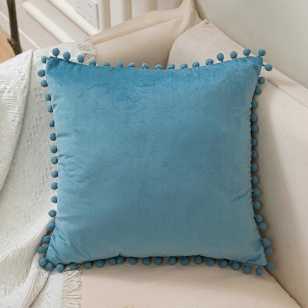 Sett med 3 Dekorative Putetrekk i Fløyel Sofaputevar 45X45CM (Lilla Gul Blå) Myk Komfortabel Dekorasjon Hjem Stue Soverom for Sofa