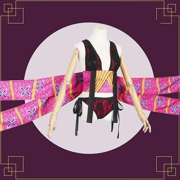 Anime Demon Slayer Cosplay Daki Kostyme Topper Hodeplagg Fullt Antrekk Uniform Sexy Dress Kvinners Cosplay Kostyme Comic Con shoe Green