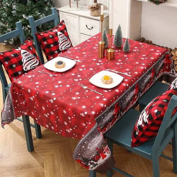 Julebordduk Vinterferie Dekorativ Duk til Juleferie Bursdagsfest Dekor (150cm x 180cm) c