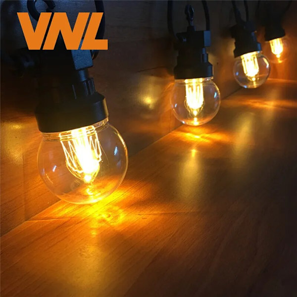 IP65 LED-valosarja keijukaisvaloköynnöksellä, suunniteltu loma-ajan valaistukseen, häihin, puutarhajuhliin, patiolle, aukiolle, joulukuuseen, ulkokoristeluun 8M 10Bulbs PMMA