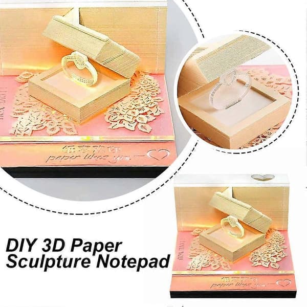 Valentinsdag Ring 3D Notisblokk