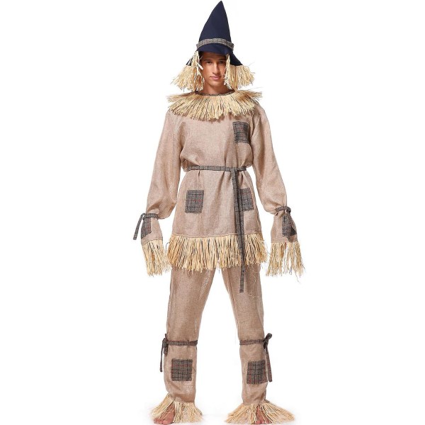 Lyxig Vuxen Mr Scarecrow Cosplay Kostym Män Kvinnor Halloween Party Kostym För Män Scenföreställning Fancy Kostym Women M
