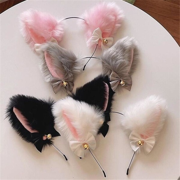 Kaunis naamiainen Halloween kissan korvat päähineet Cosplay kissan korvat anime juhlapuku kello päähineet päähine hiustarvikkeet style4