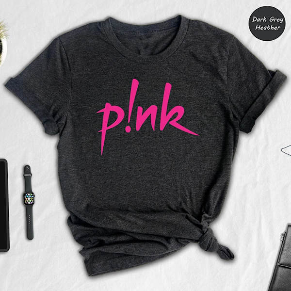 Rosa Bokstavtrykte Dame T-skjorter Bomull Musikkfestival Grafisk Tee Bomull 2023 Camisetas Gotiske Klær Kvinnelig T-skjorte Topper Gray M