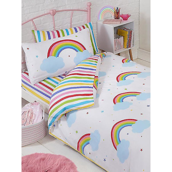 Rainbow Sky Junior Täcke och Örngott Set för Småbarn