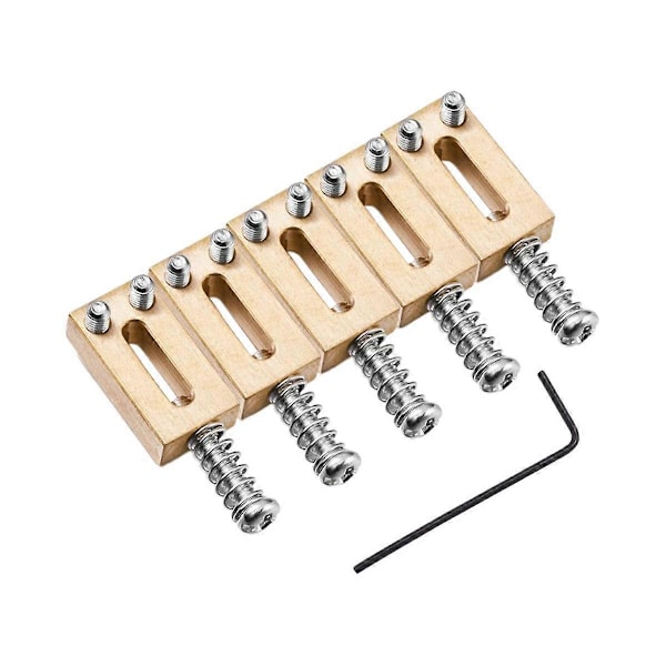 6 Set Stallbrygga för Solid Mässing Elgitarr Stall Brygga Kod Strängdrag Sträng Kod Stri