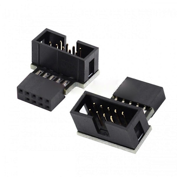 1 set Nedåt & Uppåt Vinklad 90 Graders Hane till Hona USB 2.0 10Pin 9Pin Header för Moderkorts Förlängningsadapter
