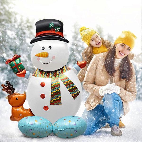 Jul Folieballonger | Jultomte Ren Julgran | Färgglad Folieballongdekoration