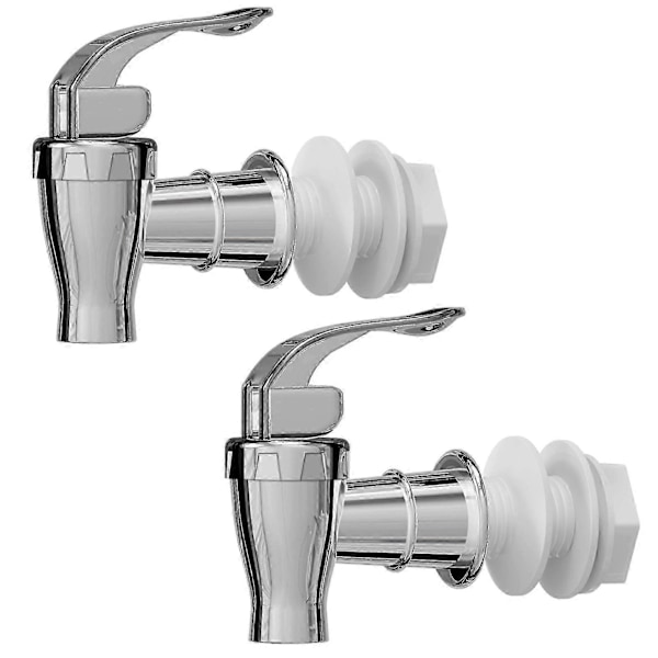 2 stk. vandhaner sølv drikkevaredispensere haner tryk stil udskiftningshaner flow kontrol håndtag til glas/plastikkander krukker ideel til par