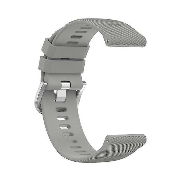 Yhteensopiva Garmin Forerunner 255 / Vivoactive 4 Ristikkäinen Raita Design 22mm Universaali Kellon Ranneke Silikoni Vaihtoranneke LightGrey