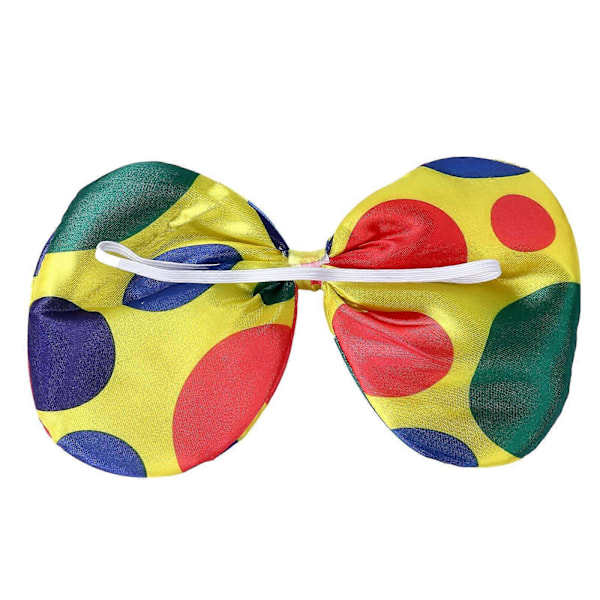 Regnbåge Clown Kostym Peruk Svamp Näsa Prickar Fluga Vita Handskar Clown Set för Cosplay Kläder Rekvisita